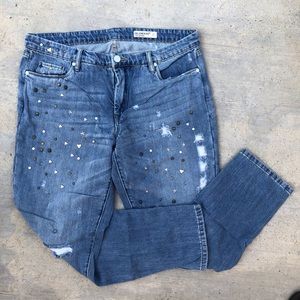 Blank NYC Cropped Girlfriend Jeans Size 31